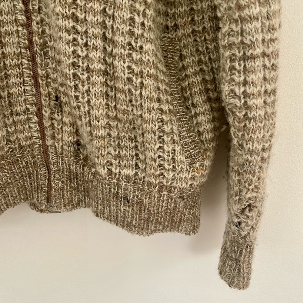 Vintage Pendleton Pure Virgin Wool Zip-Up Sweater – Size L – Made in USA - Picture 7 of 12